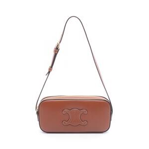 Celine Cuir Triomphe Camera Bag Brown Leather Shoulder